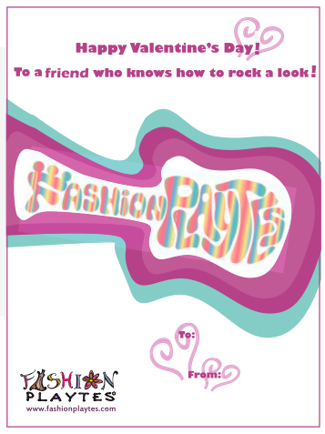 Rock out with FashionPlaytes Valentine's Day Cards Guitar Valentine's Day Cards