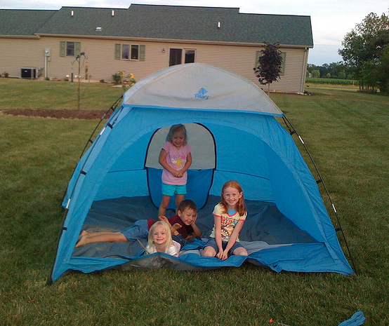 Backyard Camping Example of Backyard Camping!