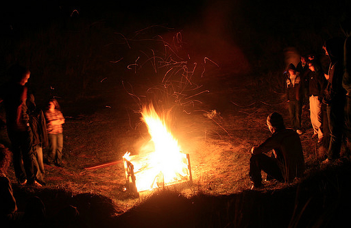 Campfire Stories Sitting by the Campfire!