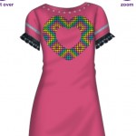 Bright and colorful sparkled dress